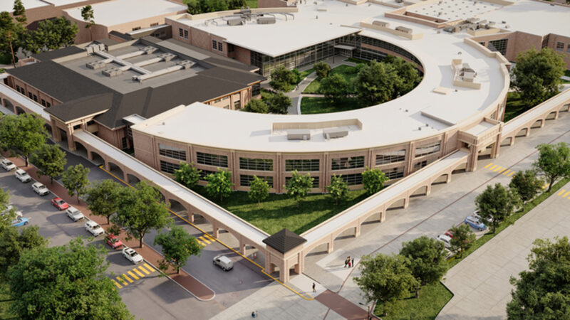 Kinkaid Upper School, Houston, Texas. Rendering from allin.kinkaid.org